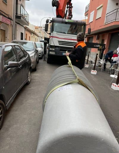instalación de tubos